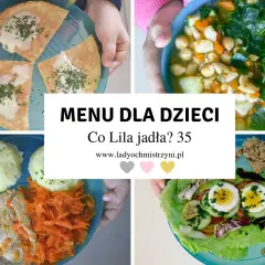 Jadłospis 2 latka: omlet, warzywa z ciecierzycą, mięso z ziemniakami i surówką, sałatka z jajkiem.