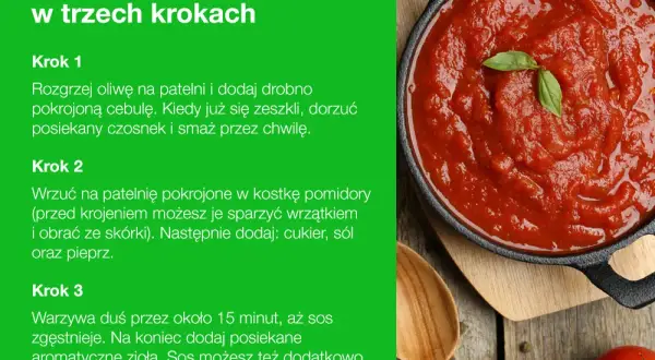 Domowy sos pomidorowy dla niemowlaka w trzech krokach. Pyszny i zdrowy, idealny do pierwszych posiłków.